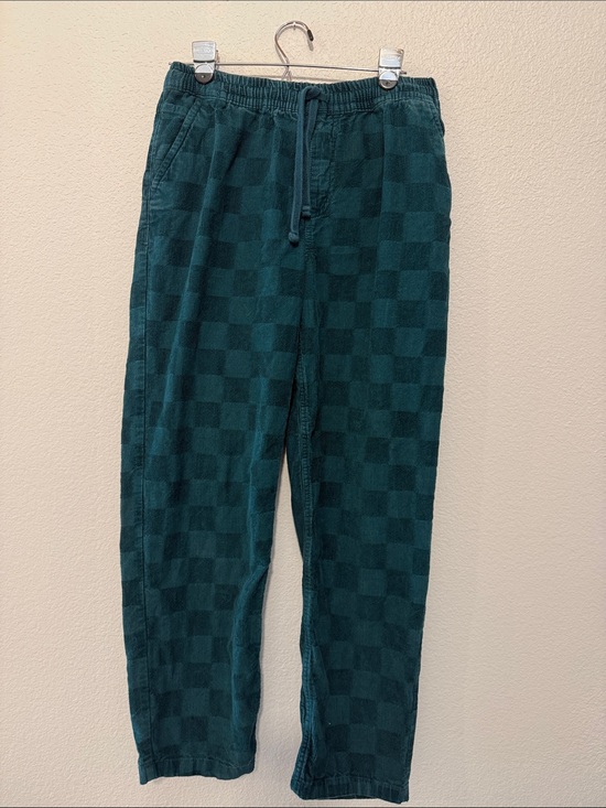 Vans Pants - Vans Green Checkered Drawstring Pants